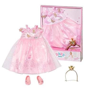 BABY born Deluxe Prinzessin, Prinzessinnenkleid mit Krone, Haarband und Schuhen für 43 cm Puppen, 834169 Zapf Creation im Sale